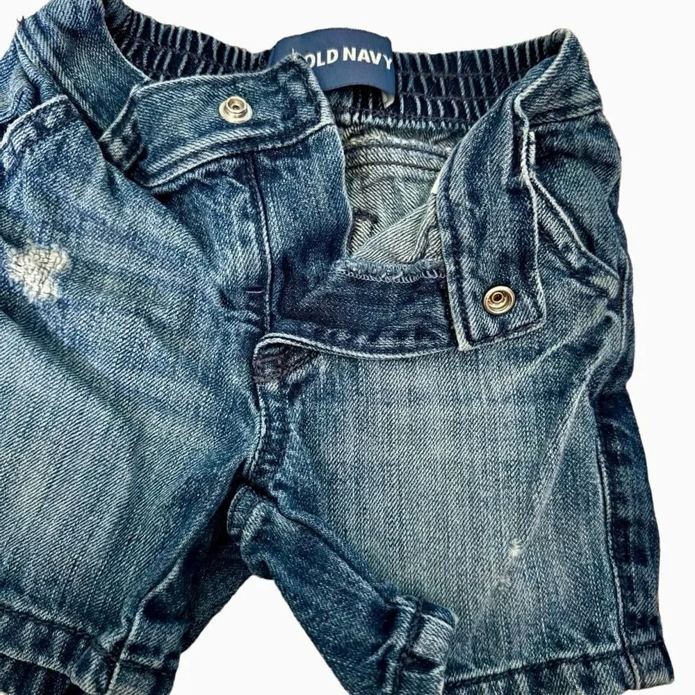 Old Navy Blue Denim Shorts Size 6-12 Months